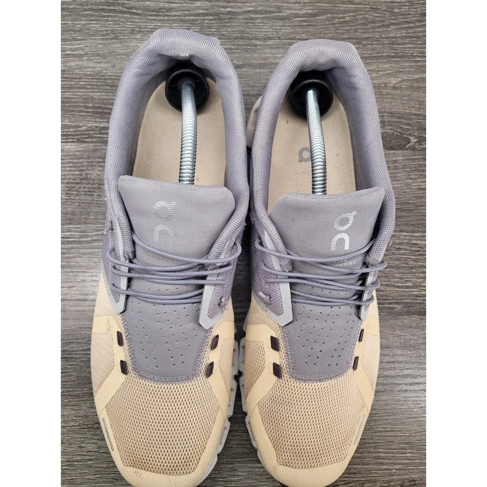 On Cloud 5 Mens Sz 12 Running Shoes Grey Beige Cream CloudTec Sneakers 59.98017